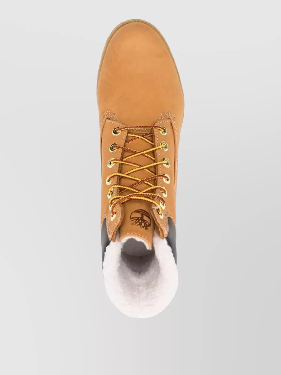 Timberland Logo Lace Up Ankle Boots Lug Sole