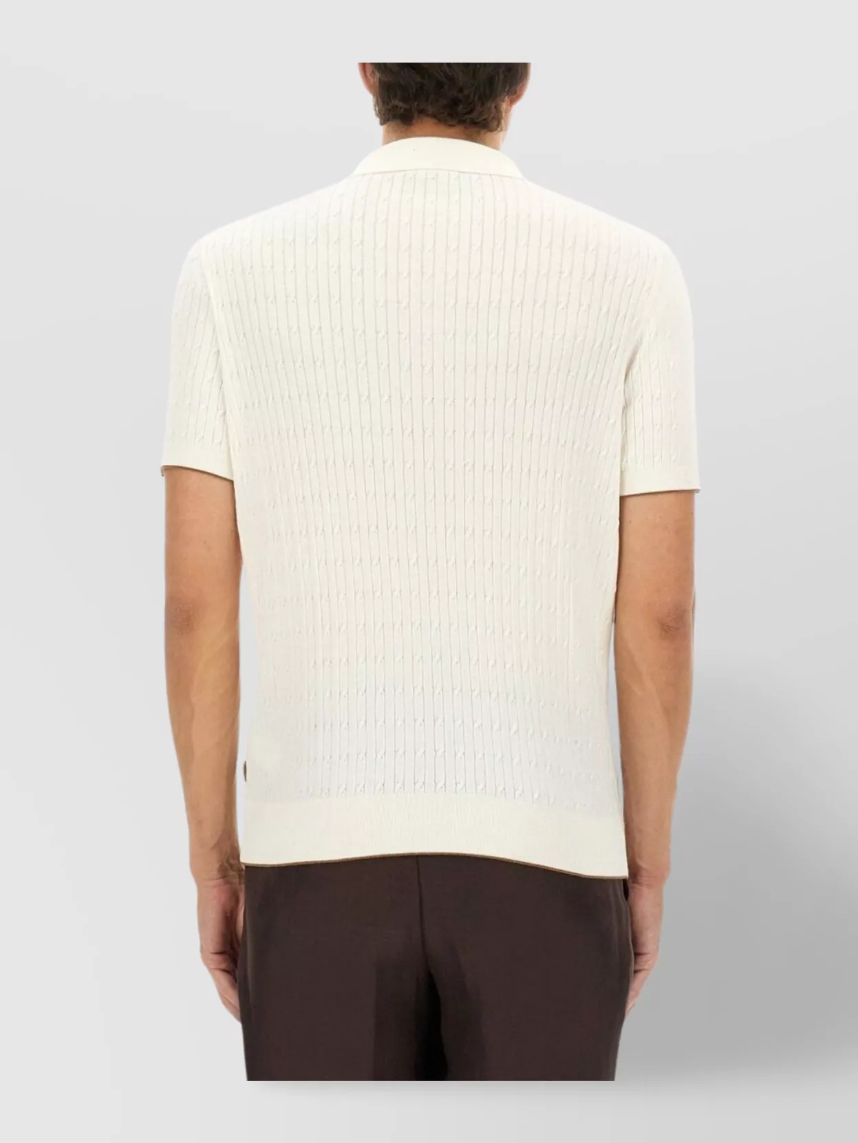 Boss Textured Knit Short Sleeve Polo Shirt