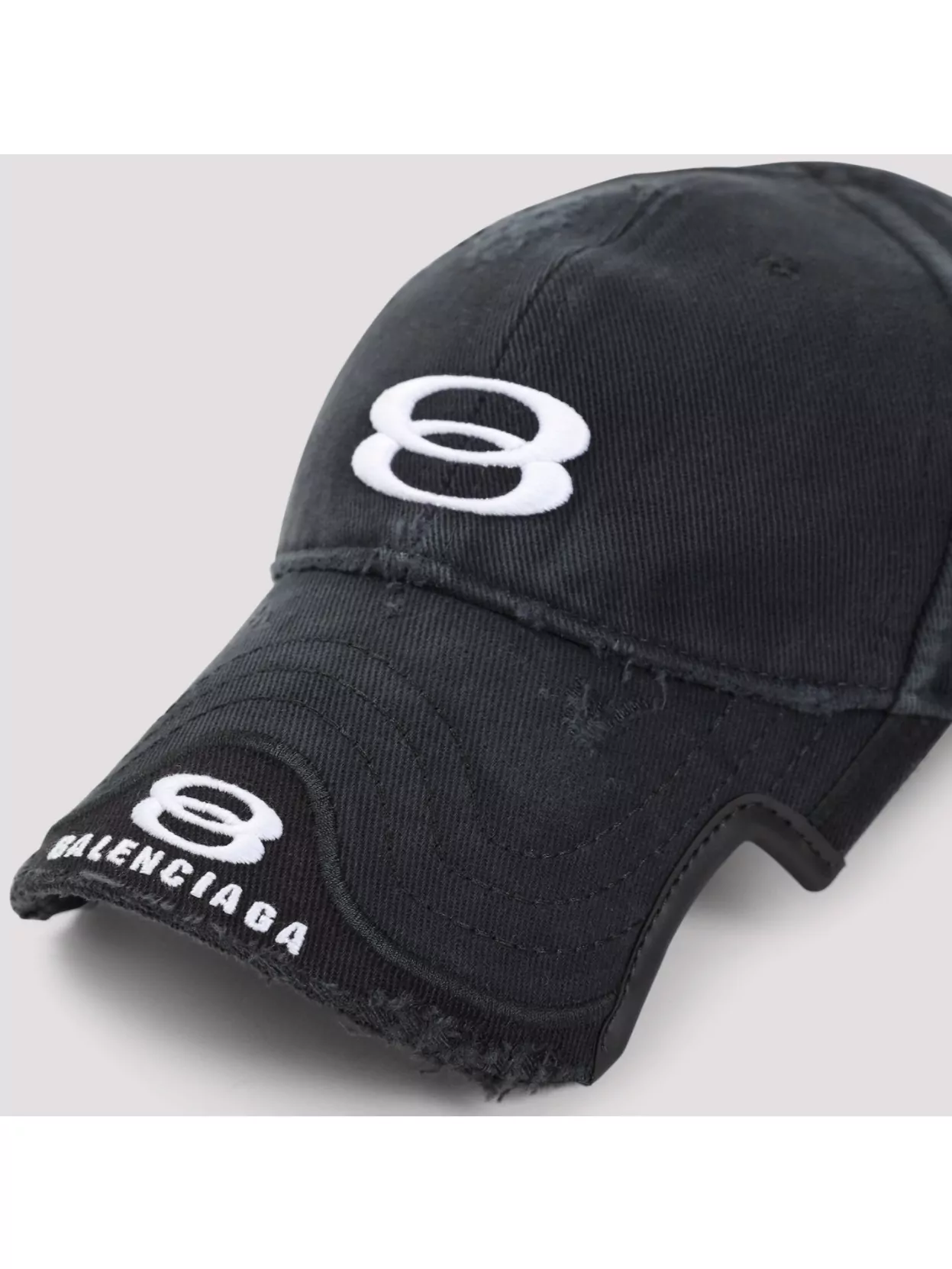 Balenciaga Unity Double Brim Distressed Hat