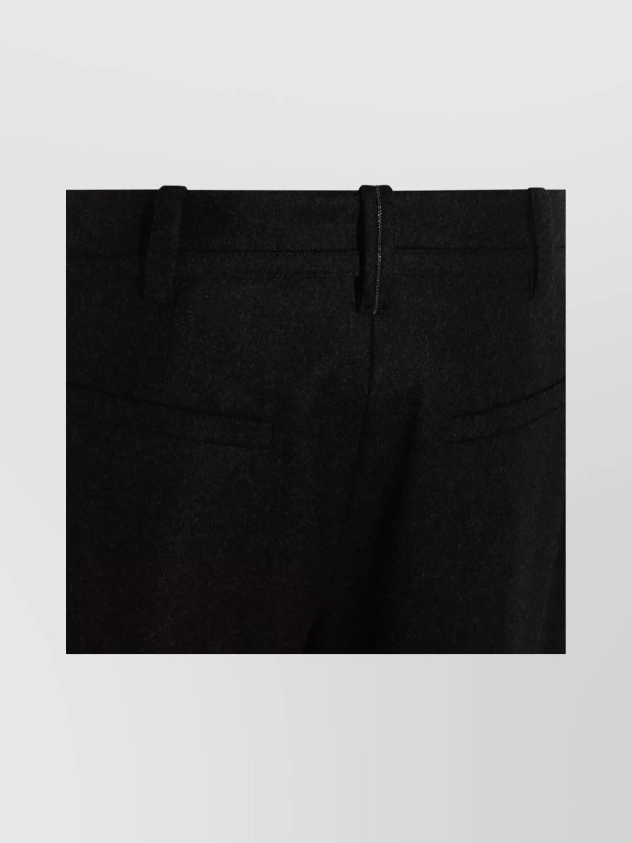 Brunello Cucinelli Straight Leg Trousers With Back Pockets And Belt Loops In Black