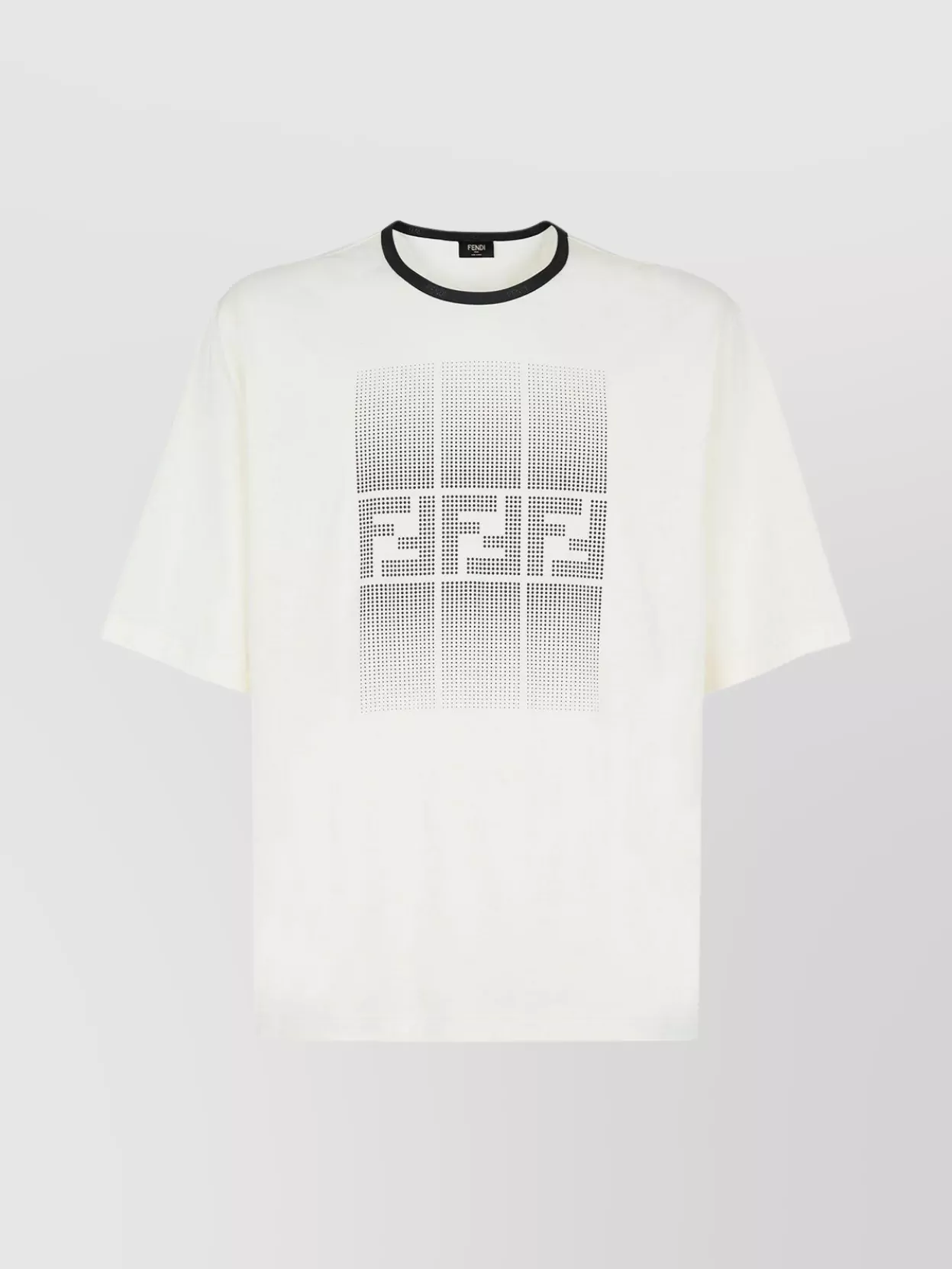 Shop Fendi Crew Neck T-shirt Matte Print