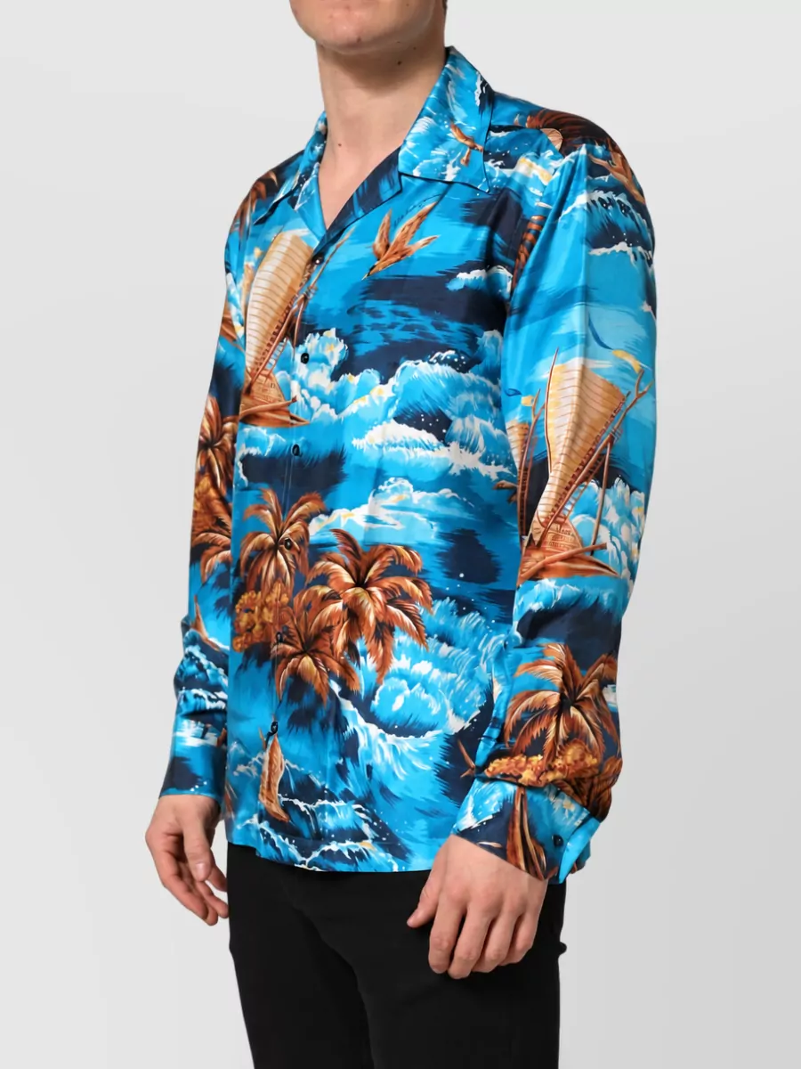 Dolce&Gabbana Silk Hawaiian Print Shirt