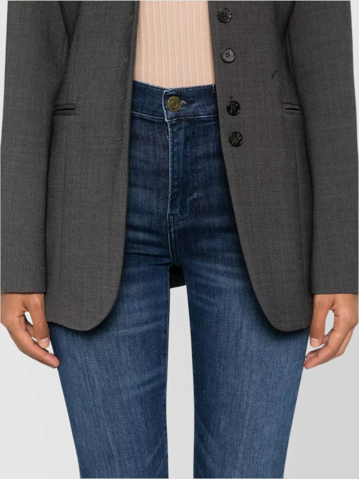 Frame High Straight Long Trousers