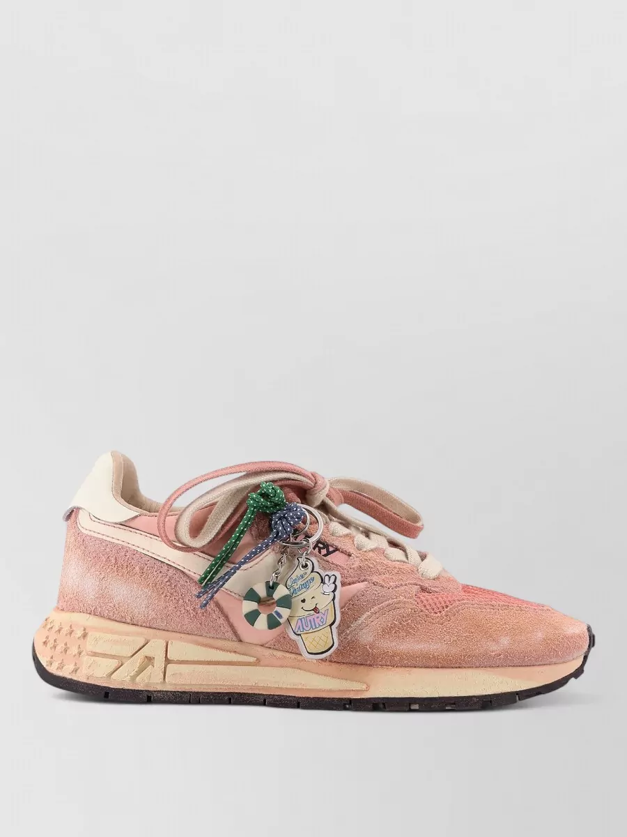 Autry Mesh And Suede Low-Top Sneakers