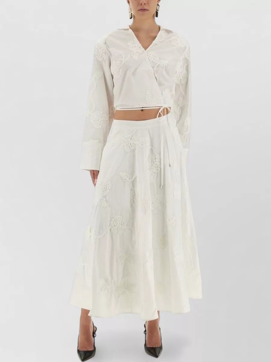 Rotate Birger Christensen cotton wrap shirt top