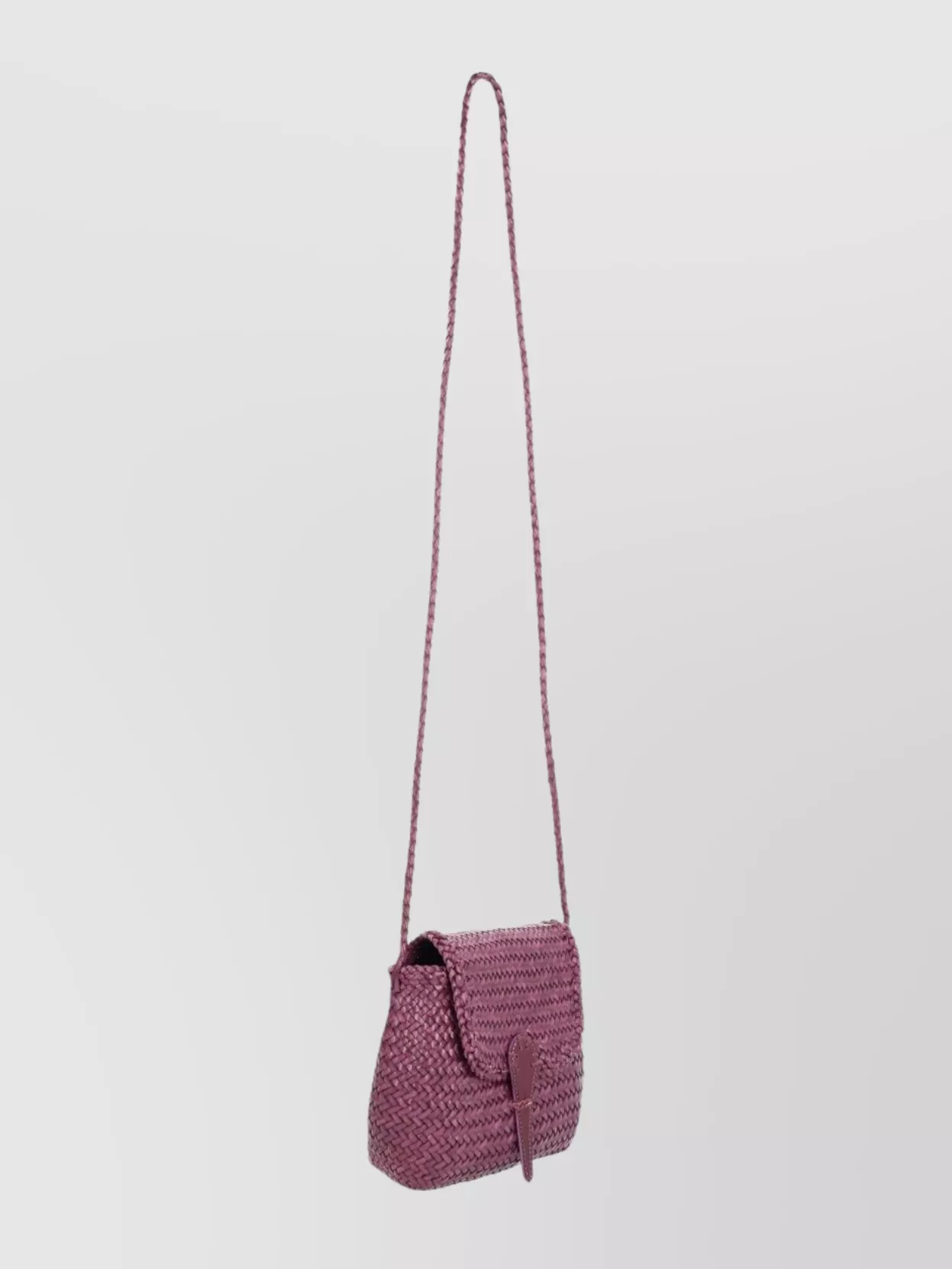 Dragon Diffusion Woven Texture Shoulder Bag With Long Strap