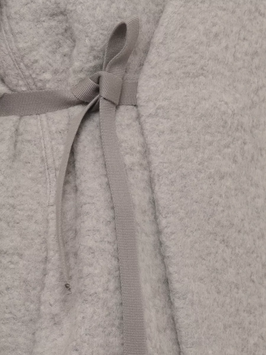 Rick Owens Alpaca Virgin Wool Long-Sleeve Fitted Coat