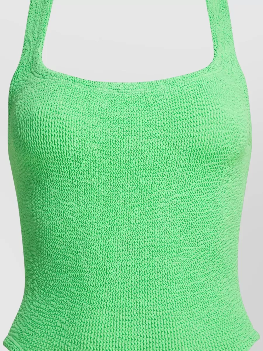 Hunza G Crinkled One-Shoulder Swimsuit