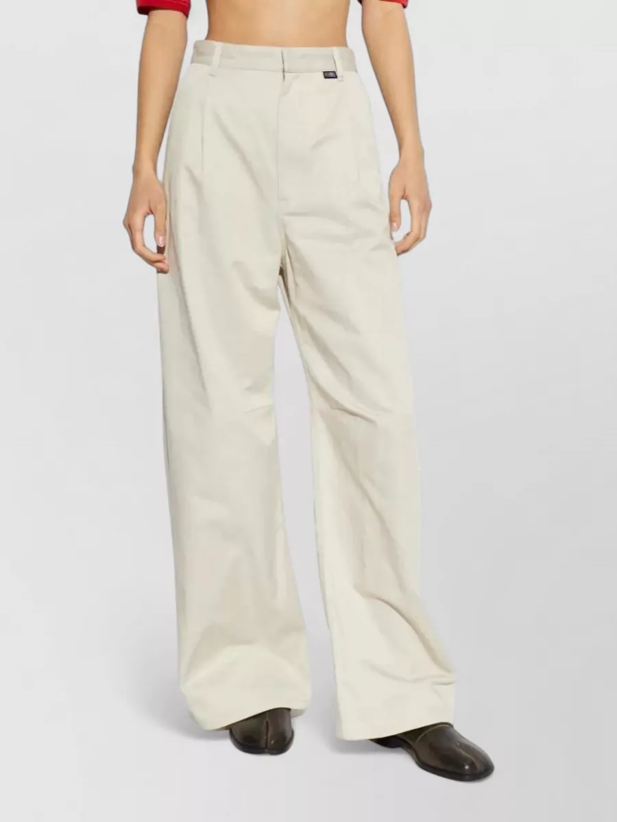 Mm6 Maison Margiela High Waist Wide Leg Tailored Trousers