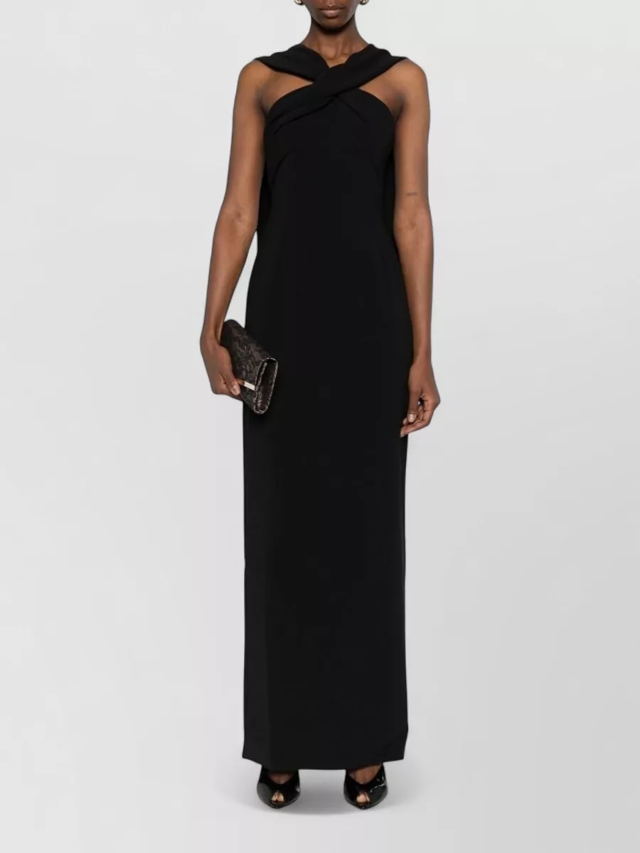 Solace London polyester sleeveless halterneck maxi dress