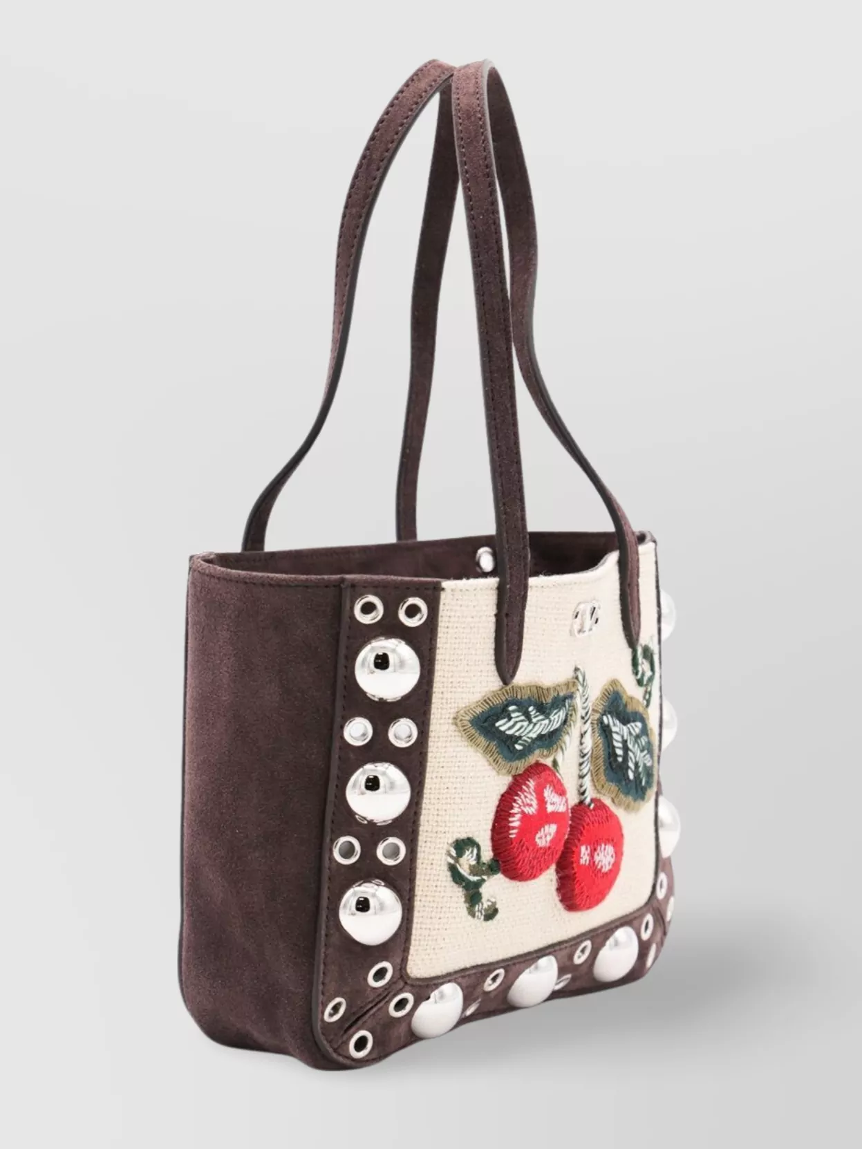 Valentino Garavani Structured Embroidered Tote Bag With Dual Handles