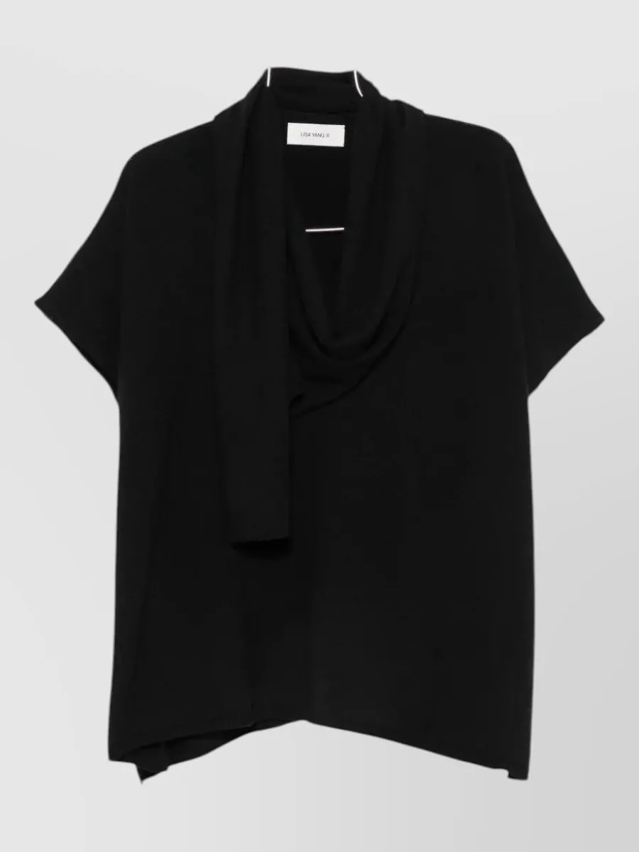 Lisa Yang Cashmere v-neck short-sleeve tunic