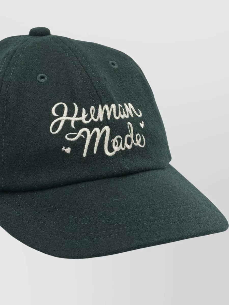 Human Made Wool Baseball Cap Curved Brim Eyelets
