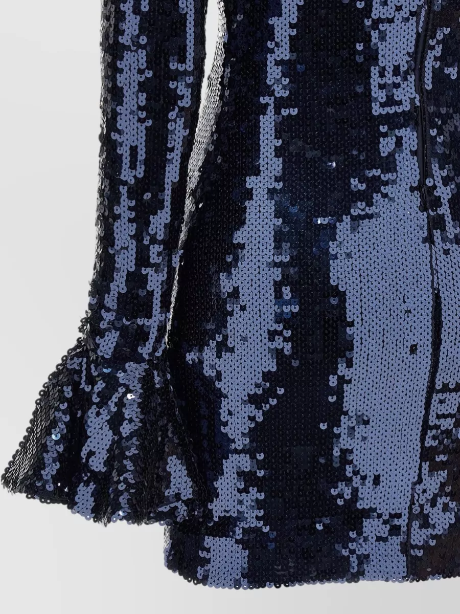 Rotate Birger Christensen Sequin Long-Sleeve Mini Dress