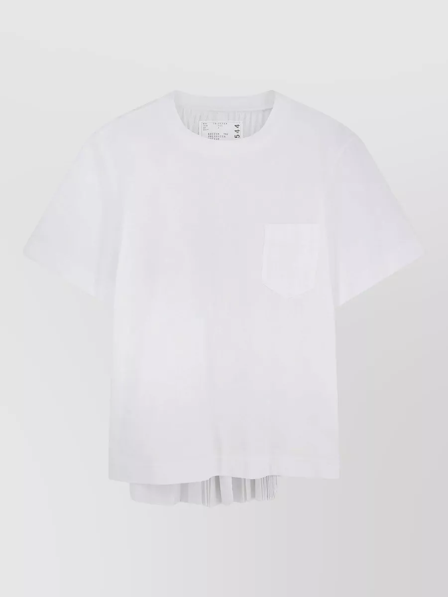 Sacai cotton crew neck short sleeve t-shirt