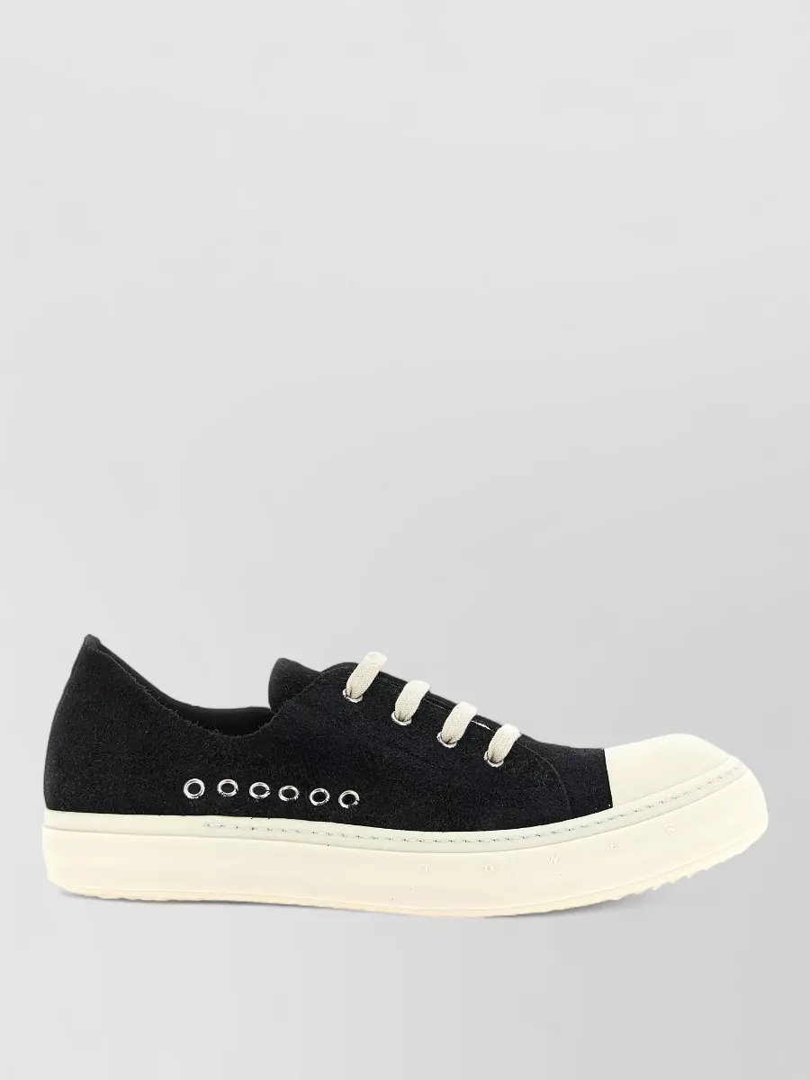 Rick Owens Calfskin Leather Low-Top Lace-Up Sneakers