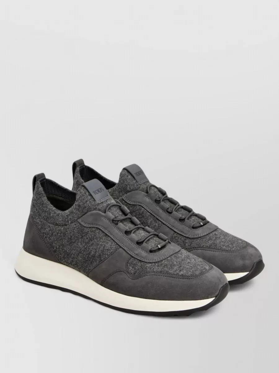 Tod's leather and knit low-top sneakers
