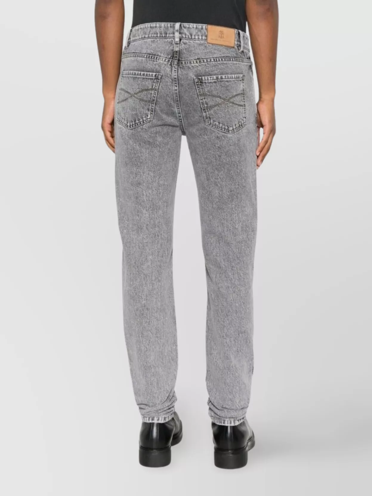 Brunello Cucinelli Five-Pocket Trousers With Belt Loops And Contrast Stitching