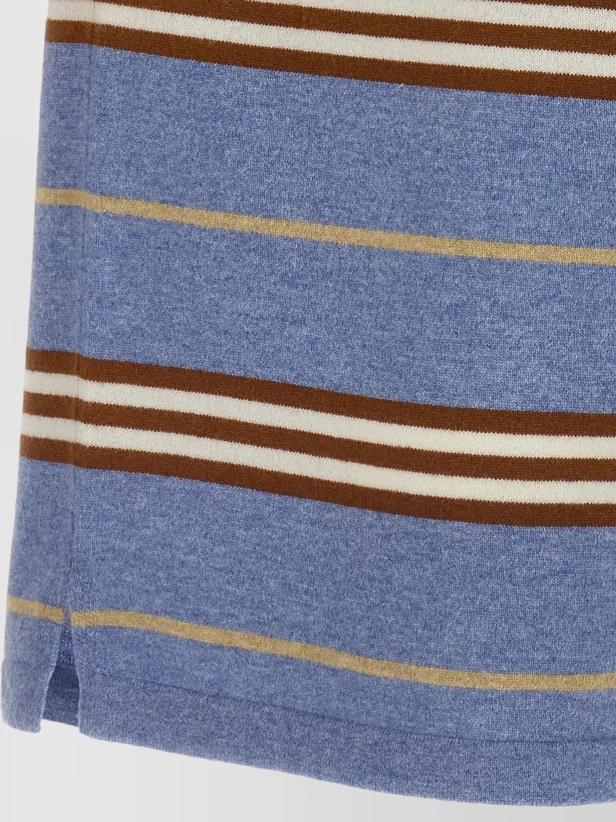 Guest In Residence Cashmere Striped Polo Jumper