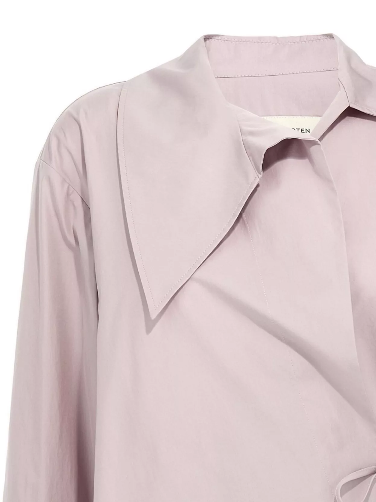 Dries Van Noten Wrap Design Shirt With Pleated Back In Pink
