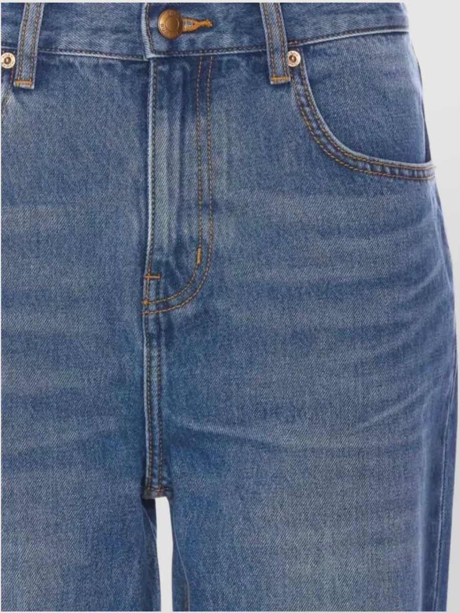 Shop Tory Burch Versatile Mid-rise Straight-leg Denim Jeans In Blue