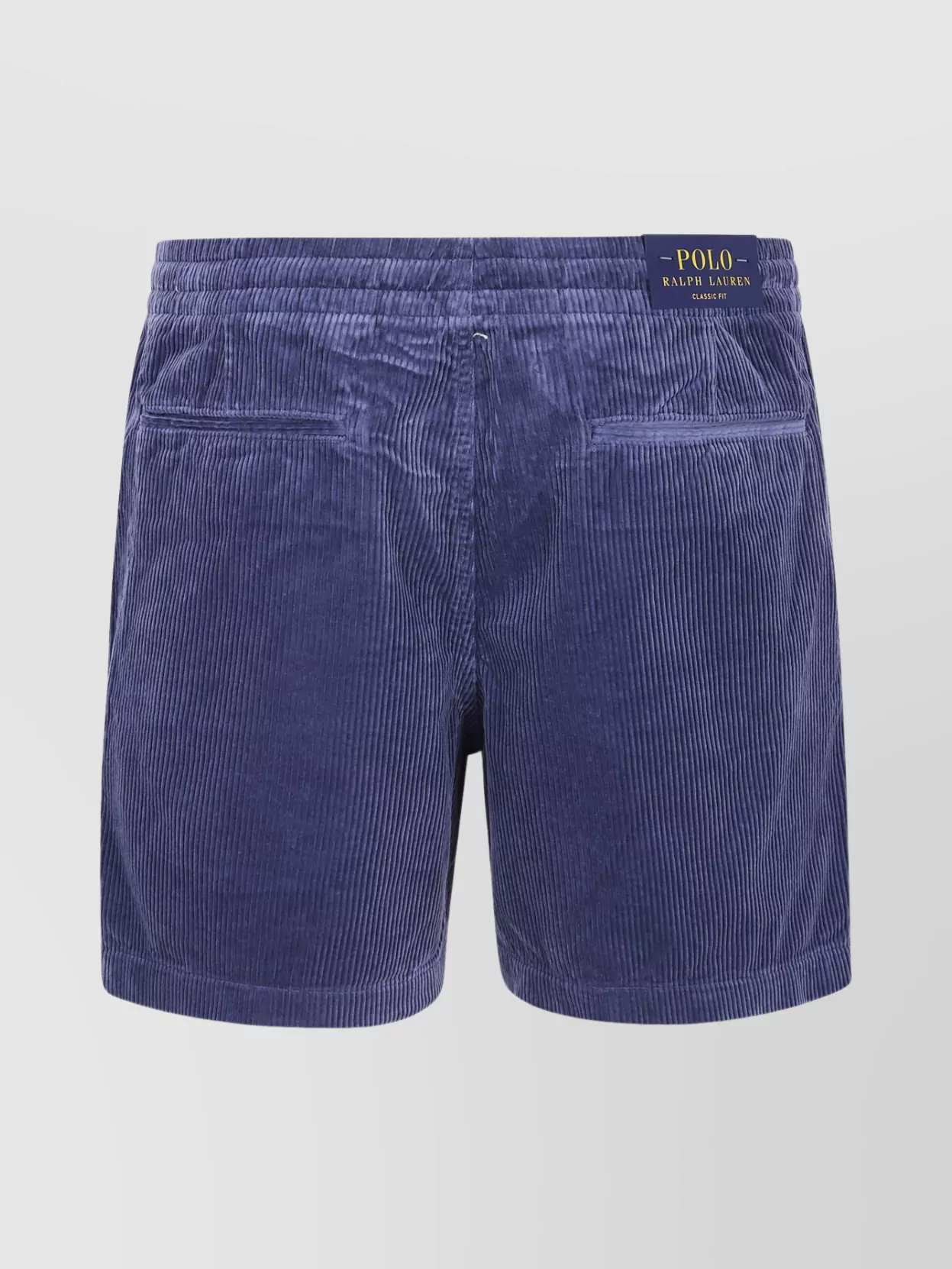 Polo Ralph Lauren Corduroy Bermuda Shorts With Logo Embroidery In Blue
