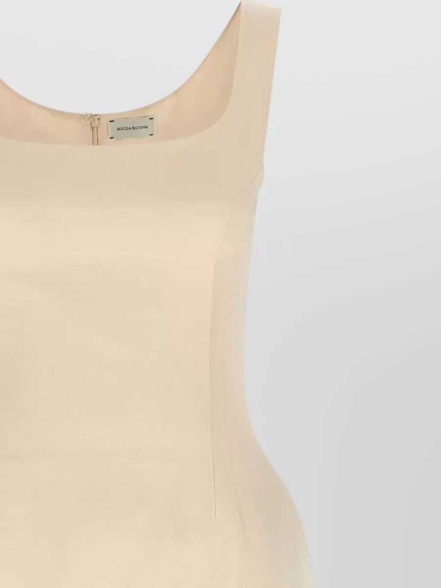Magda Butrym Silk-Blend Square-Neck Midi Dress