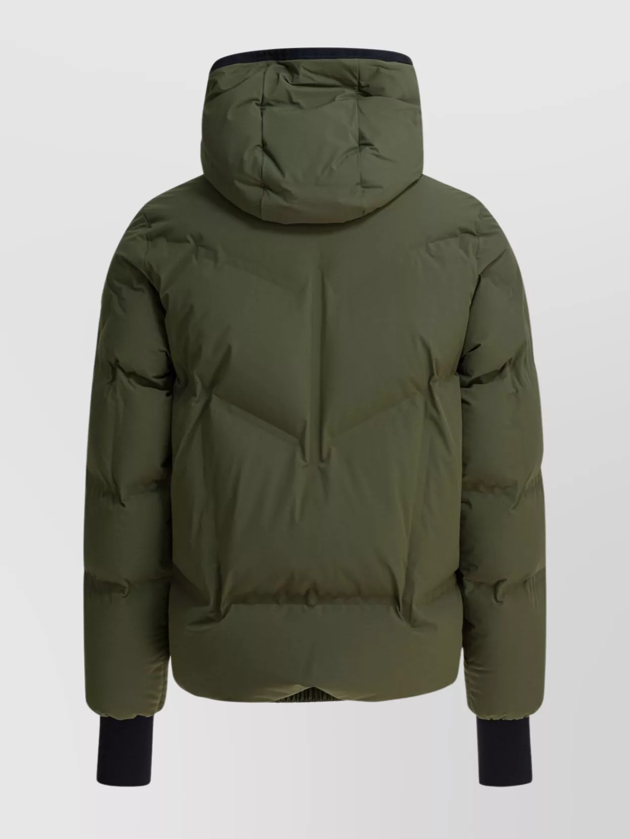 Moncler Ski Jacket With Hood And Pockets In Green
