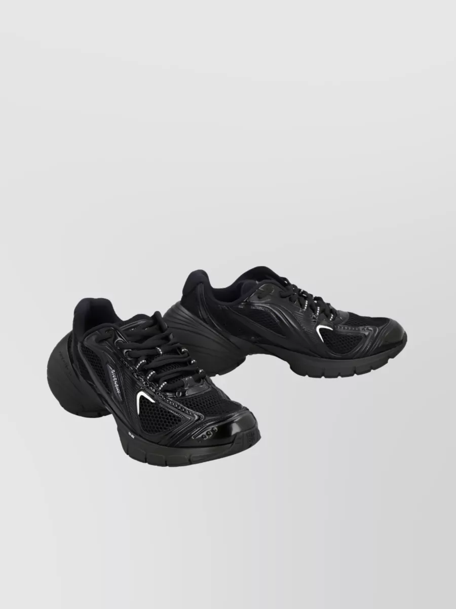 Shop Givenchy Runner Tk-mx Reflective Mesh Sneakers In Black