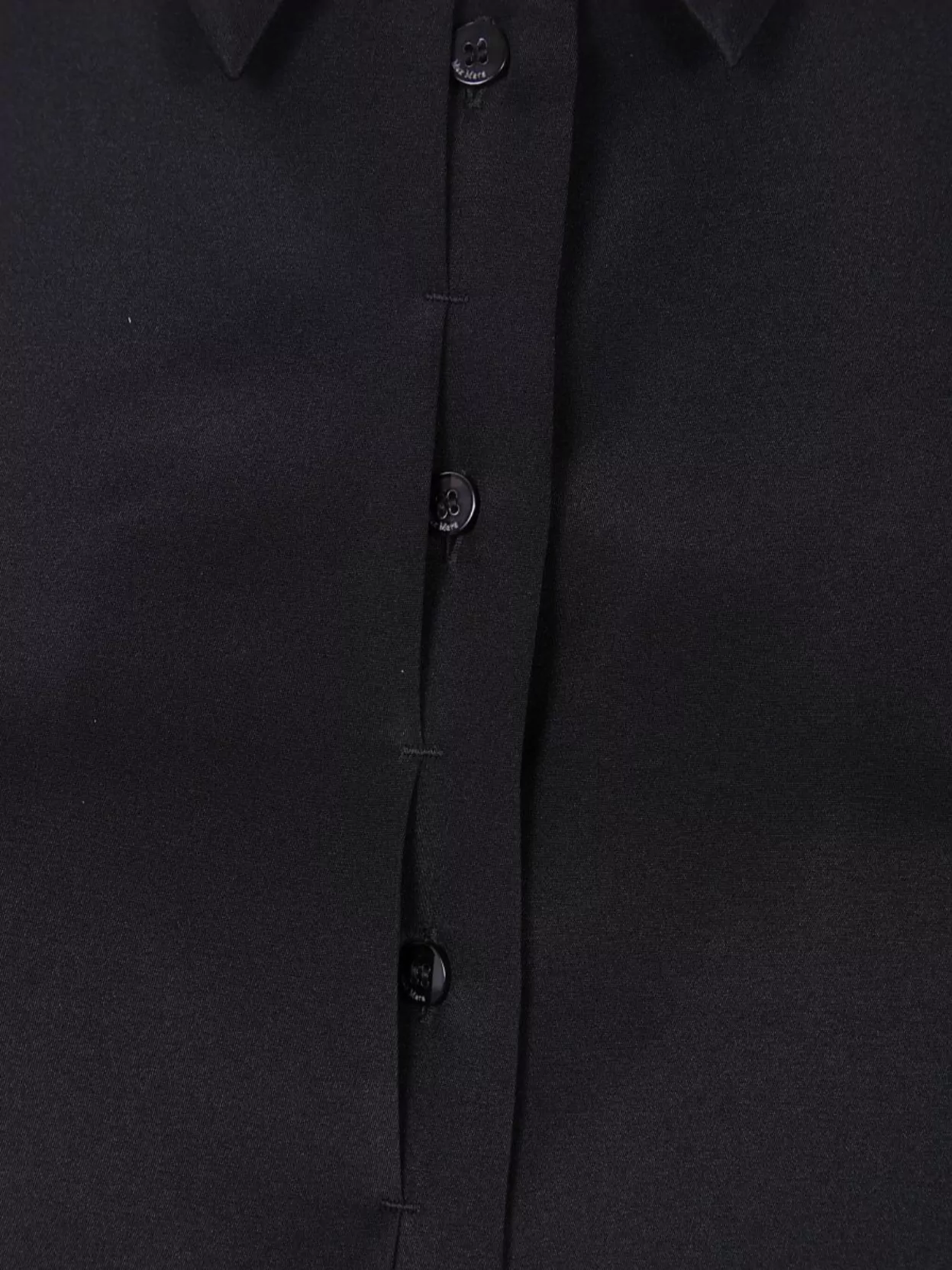 Max Mara Relaxed Fit Black Silk-elastane Blend Shirt In Black