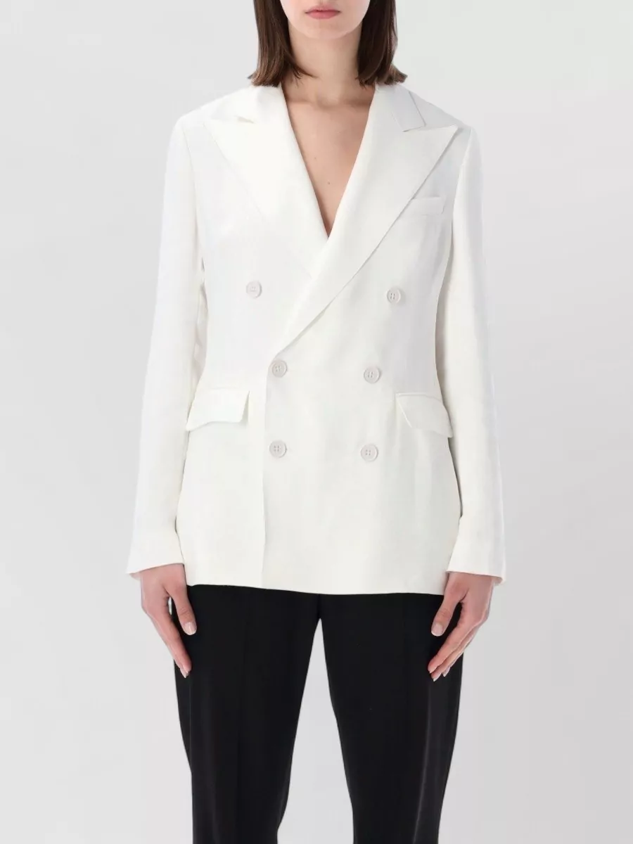 Ralph Lauren sheer-panel double-breasted blazer