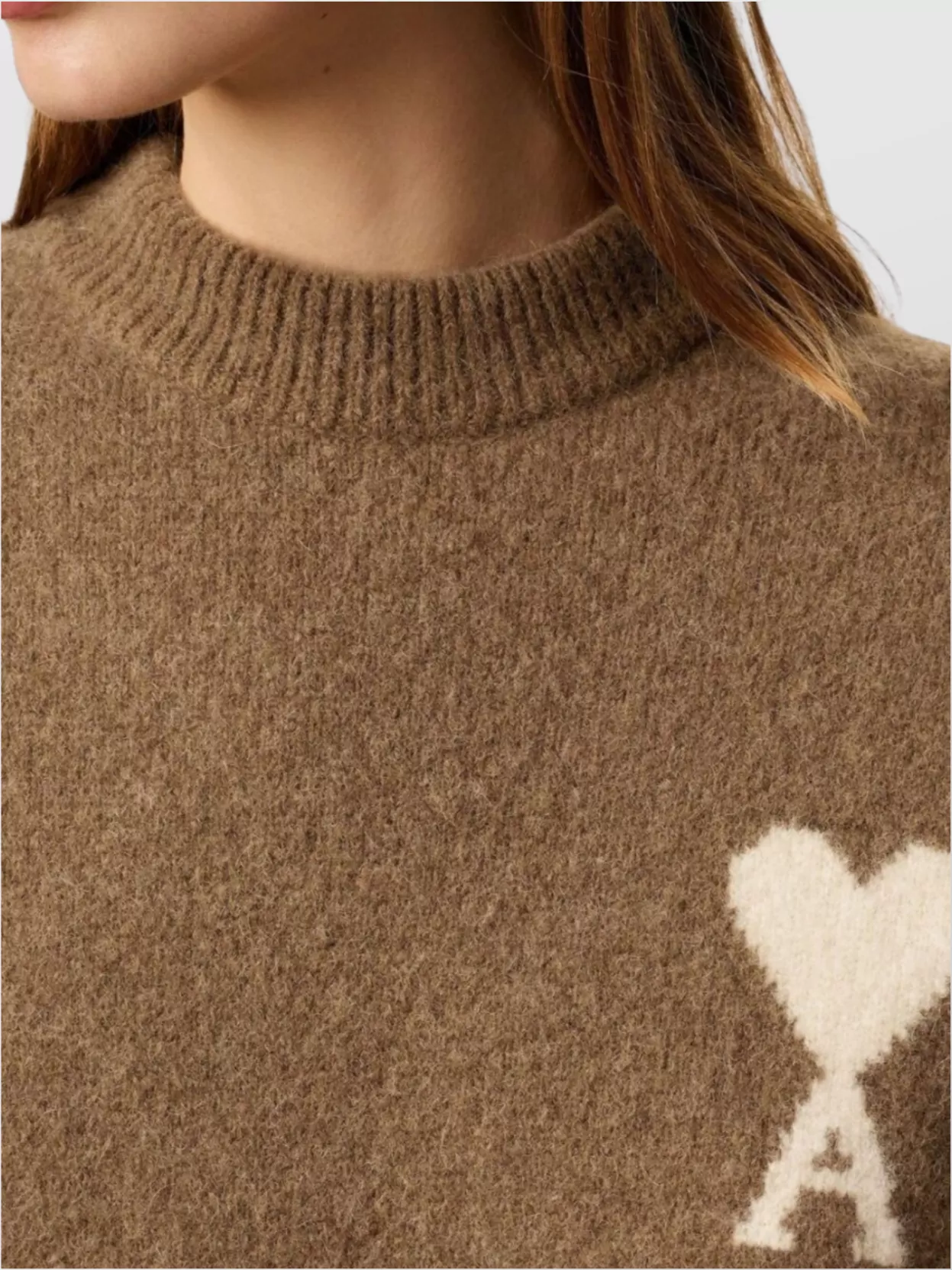 Ami Paris Alpaca Wool Sweater Logo
