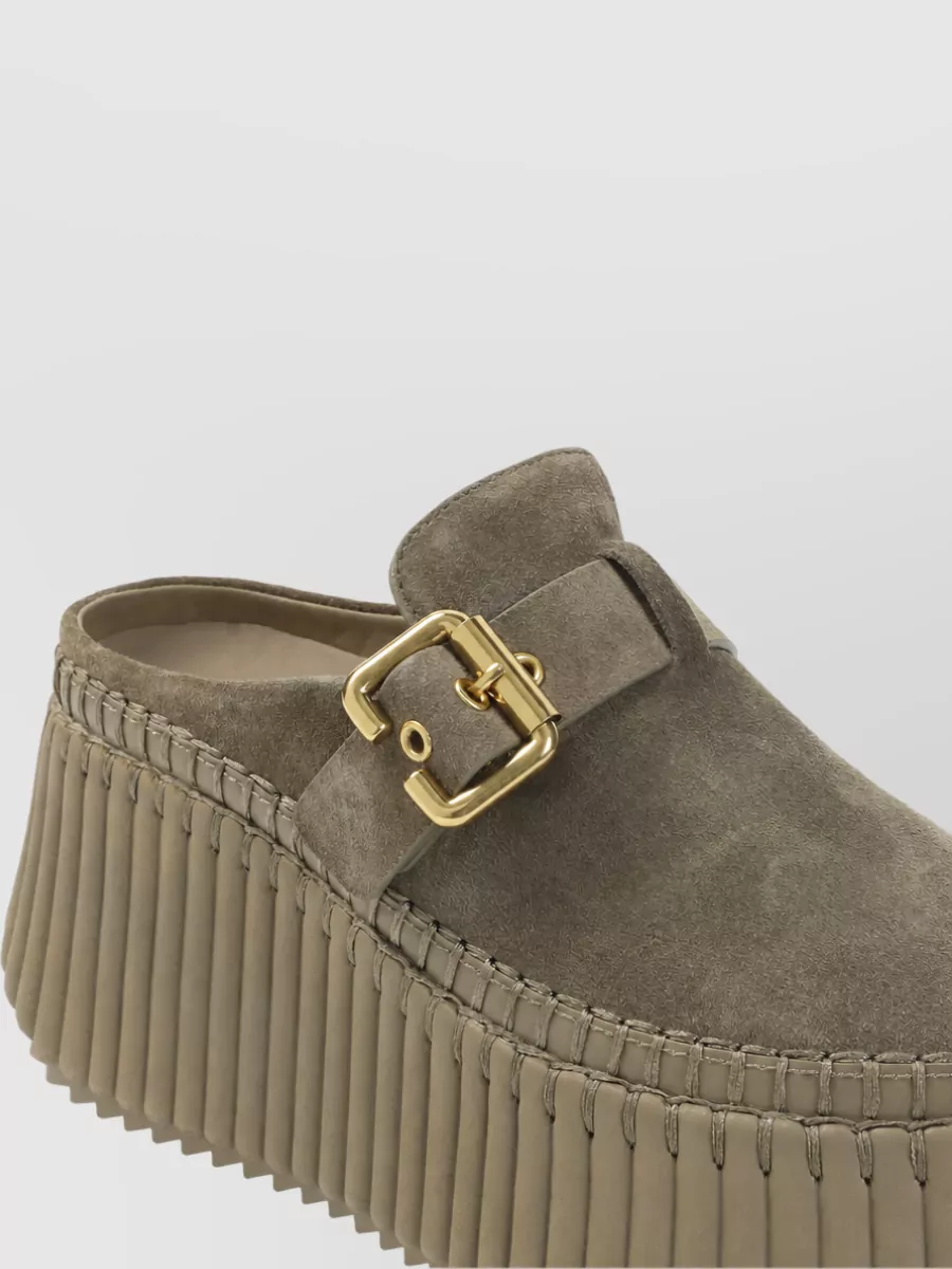 Chloé Leather Platform Mules