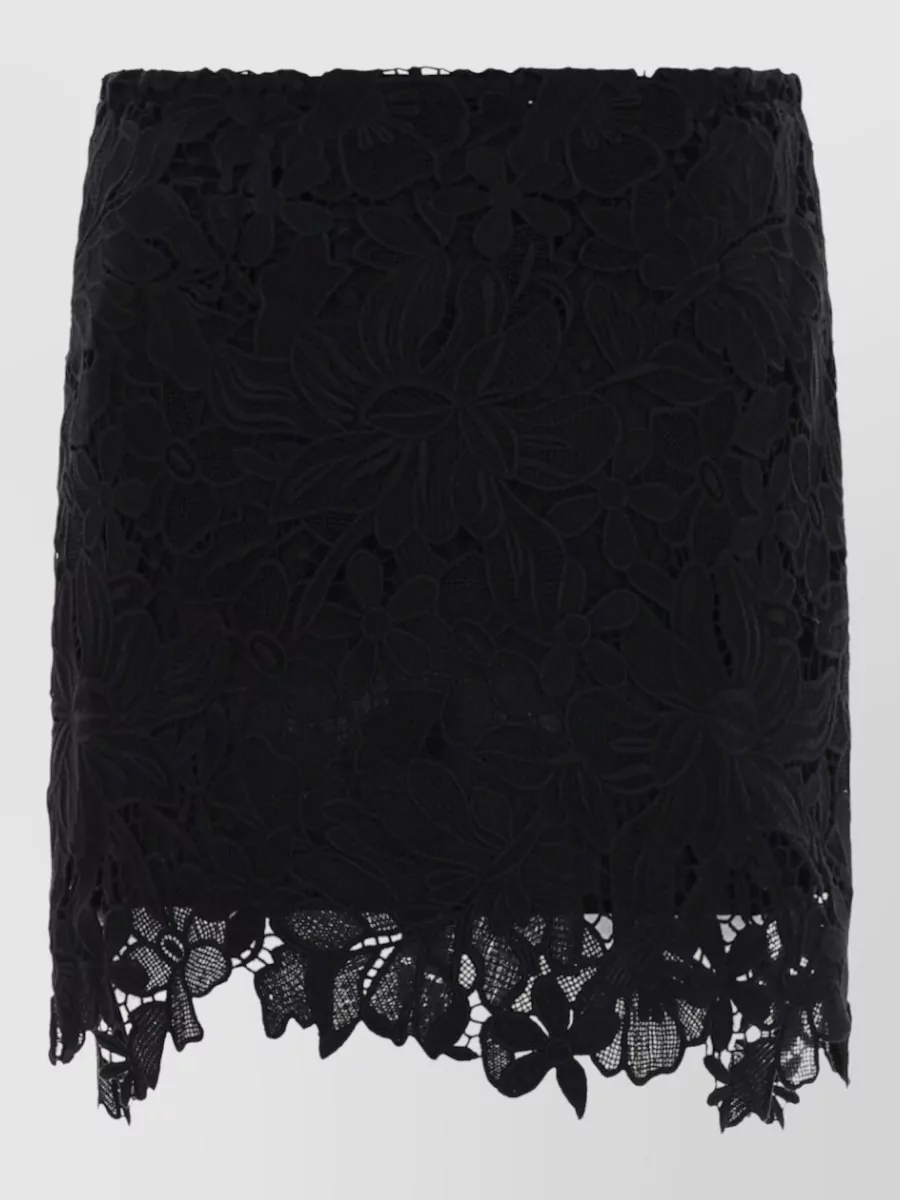 Sportmax Cotton Macramé Slim-fit Mini Skirt