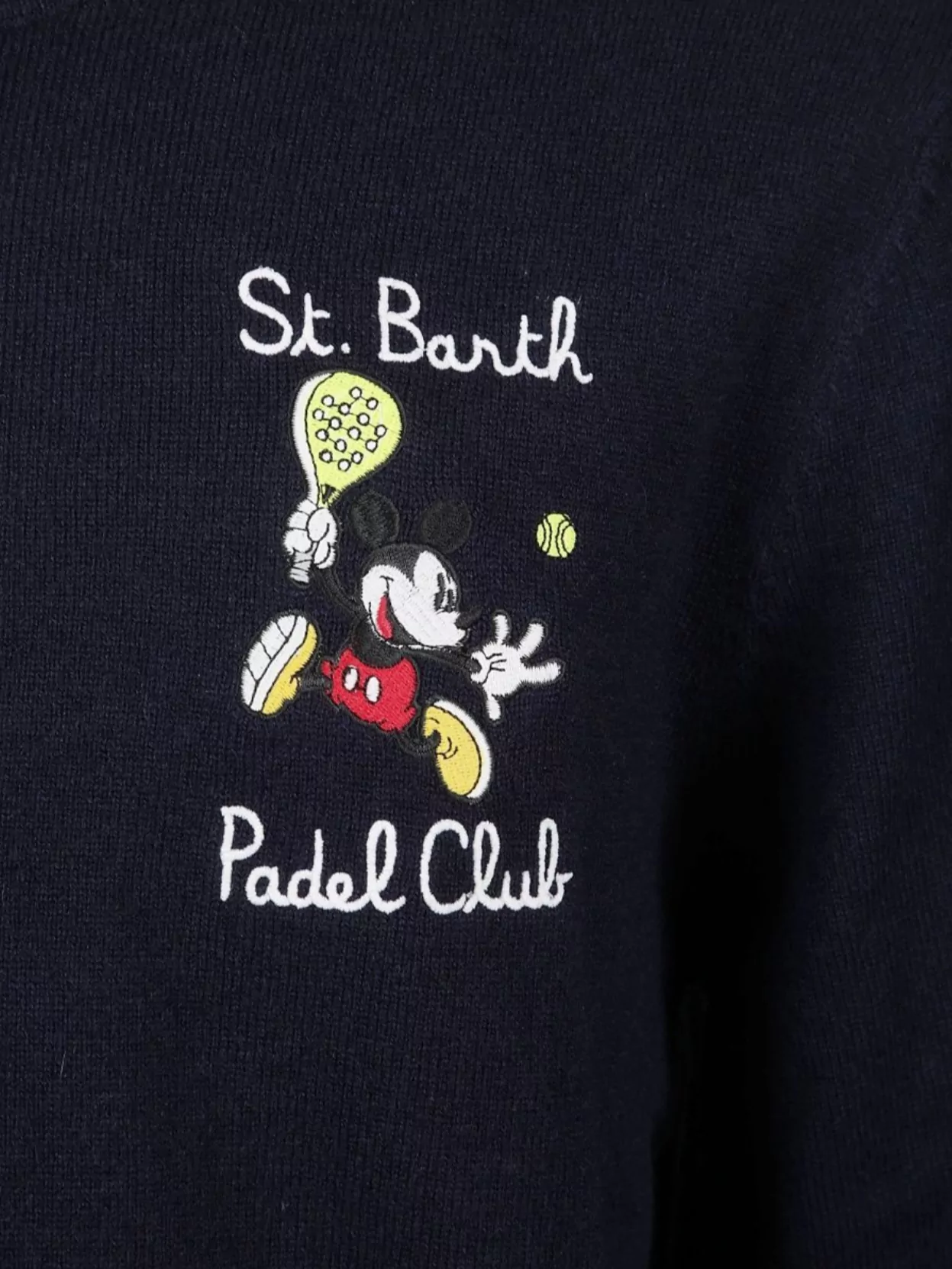 Mc2 Saint Barth Ribbed Hem And Cuffs Graphic Embroidered Sweatshirt