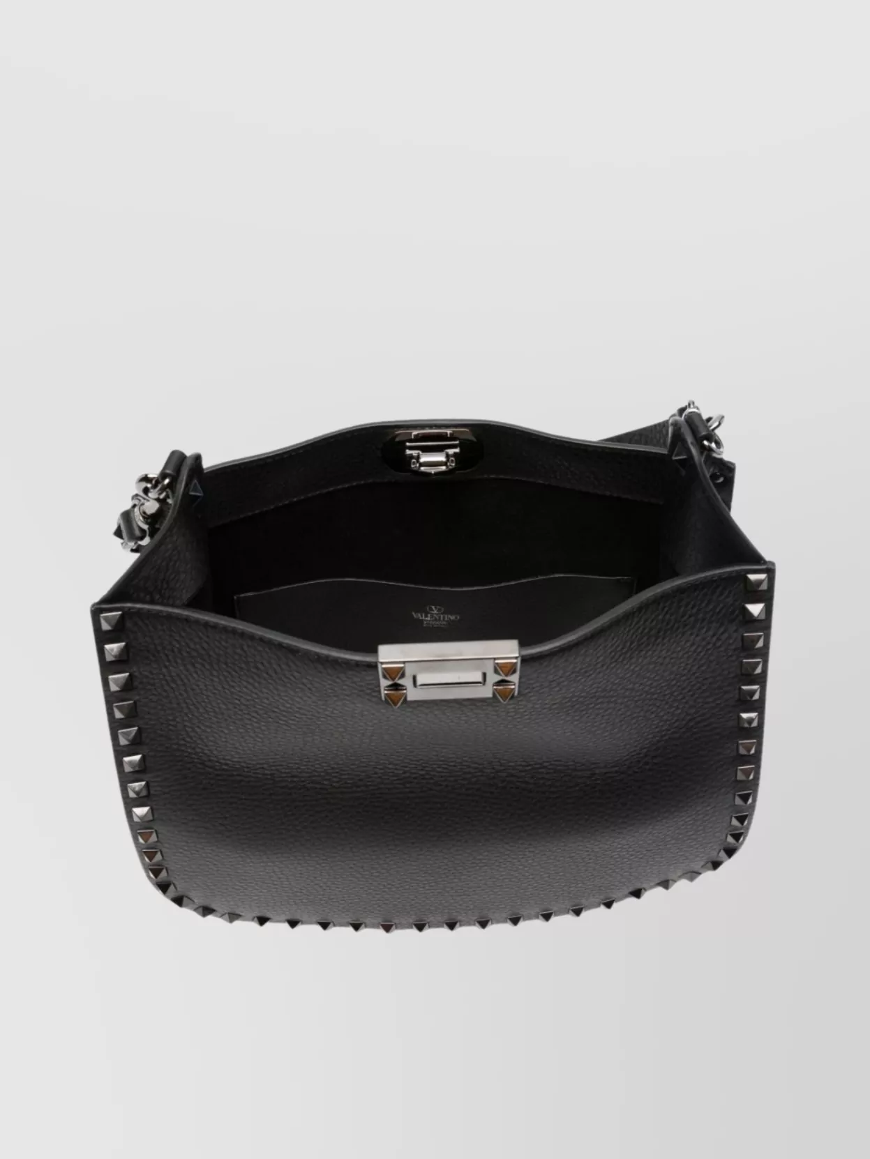 Valentino Garavani Rockstud Leather Hobo Bag