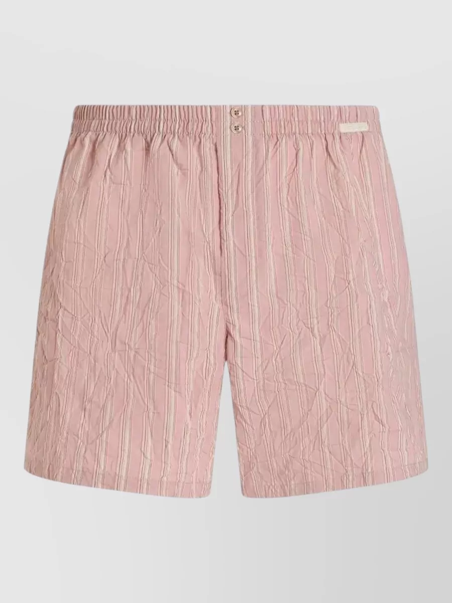 Dolce&Gabbana striped embossed swim shorts
