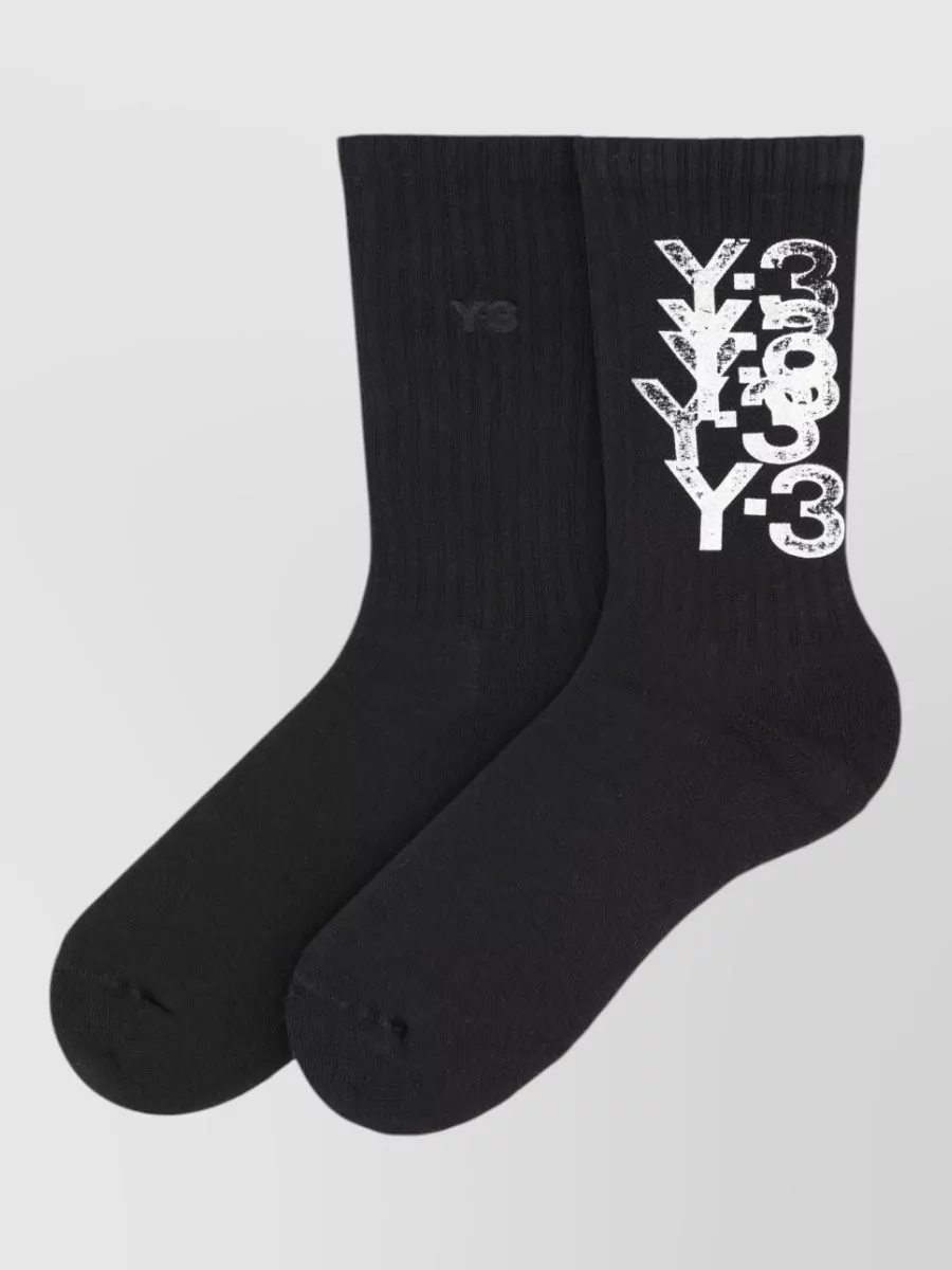 Y-3 Logo-Print Socks