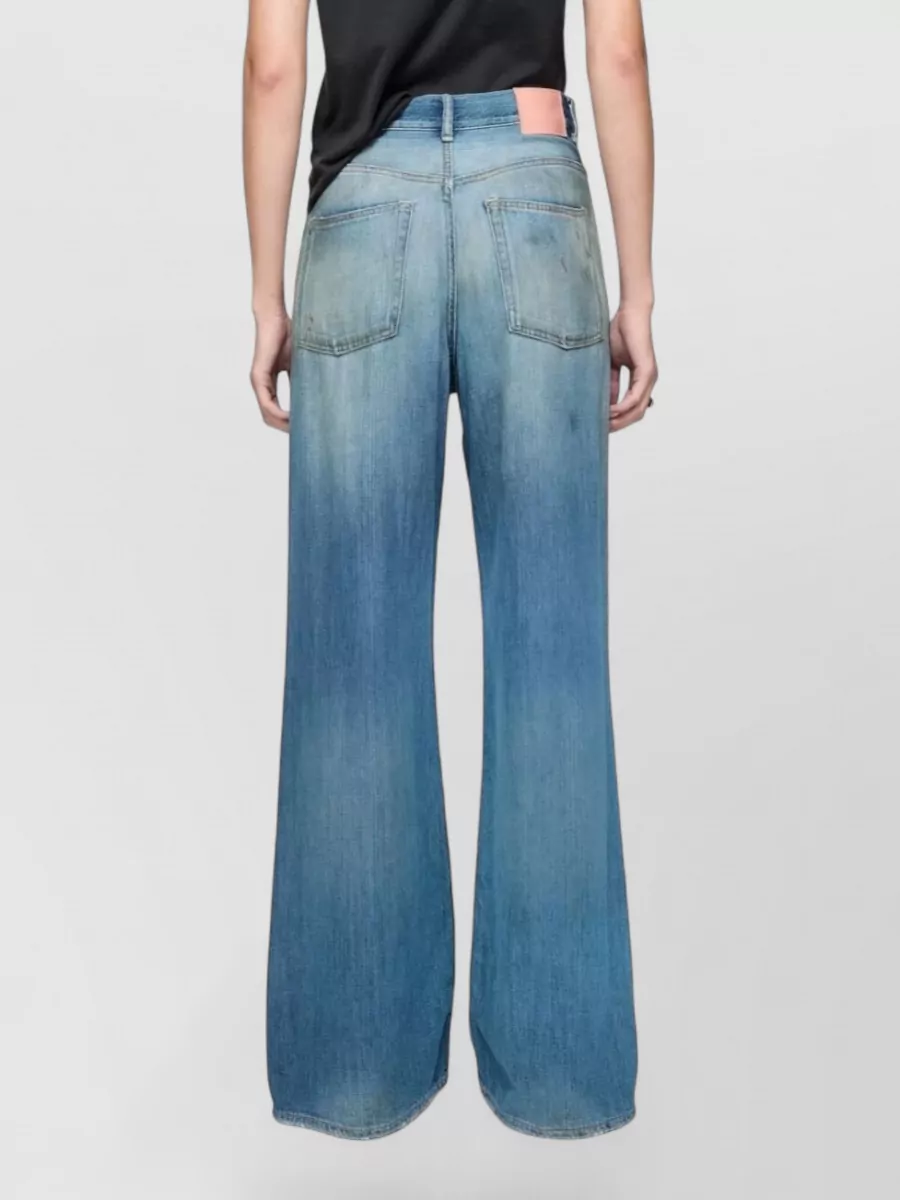 Acne Studios Denim Trousers Wide Leg Five Pocket Belt