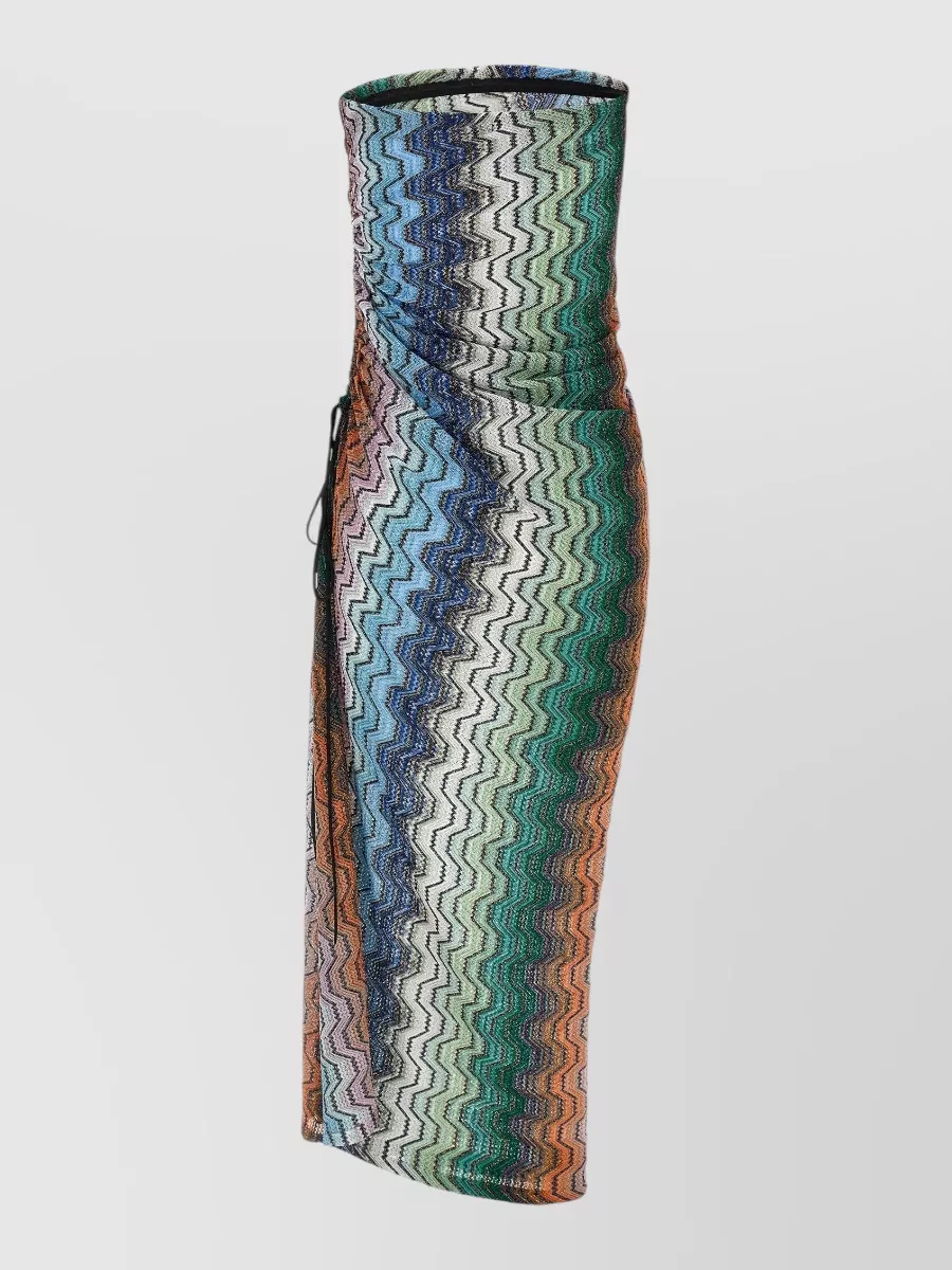 Missoni Metallic Knit Off-The-Shoulder Draped Maxi Dress