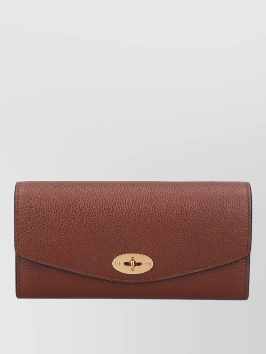 Mulberry Textured Purses And Cardholders With Gold-tone Hardware In Brown
