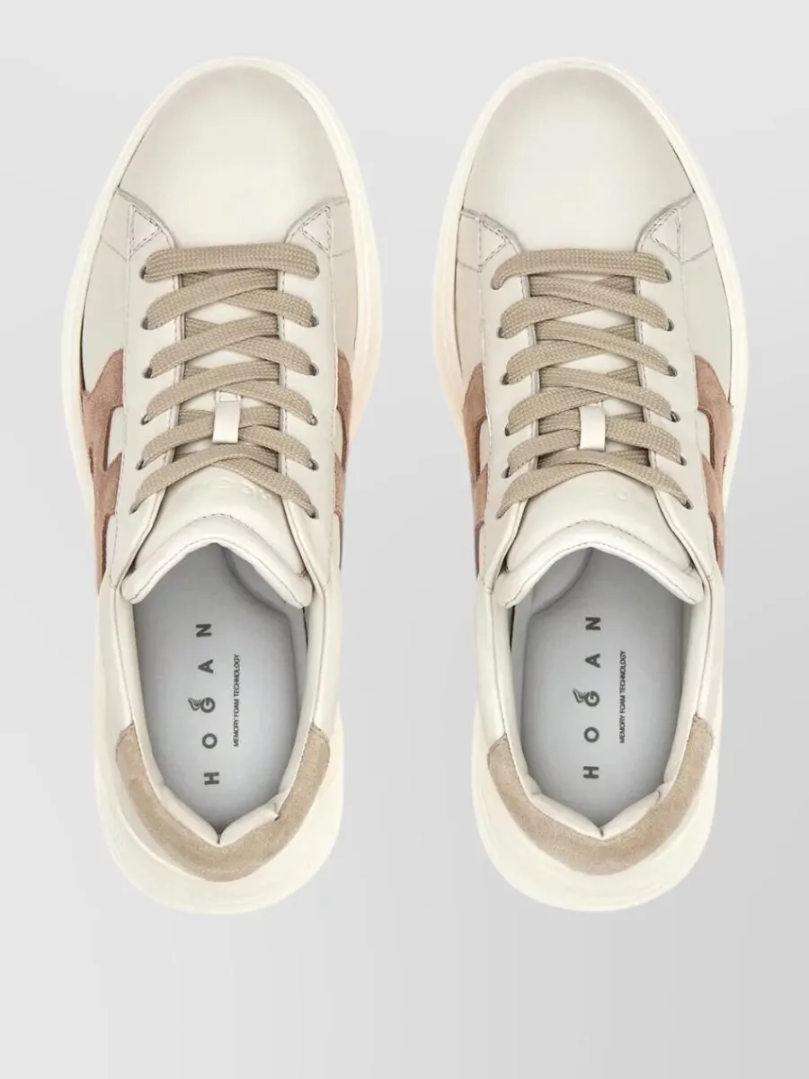Hogan Leather Rebel Sneakers Suede Detail