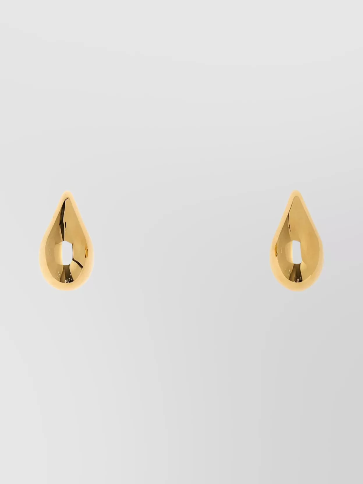 Shop Bottega Veneta Curved Gold Drop Earrings