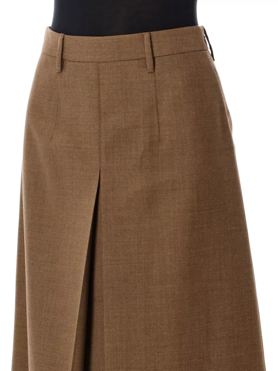 Prada Virgin Wool Midi Skirt
