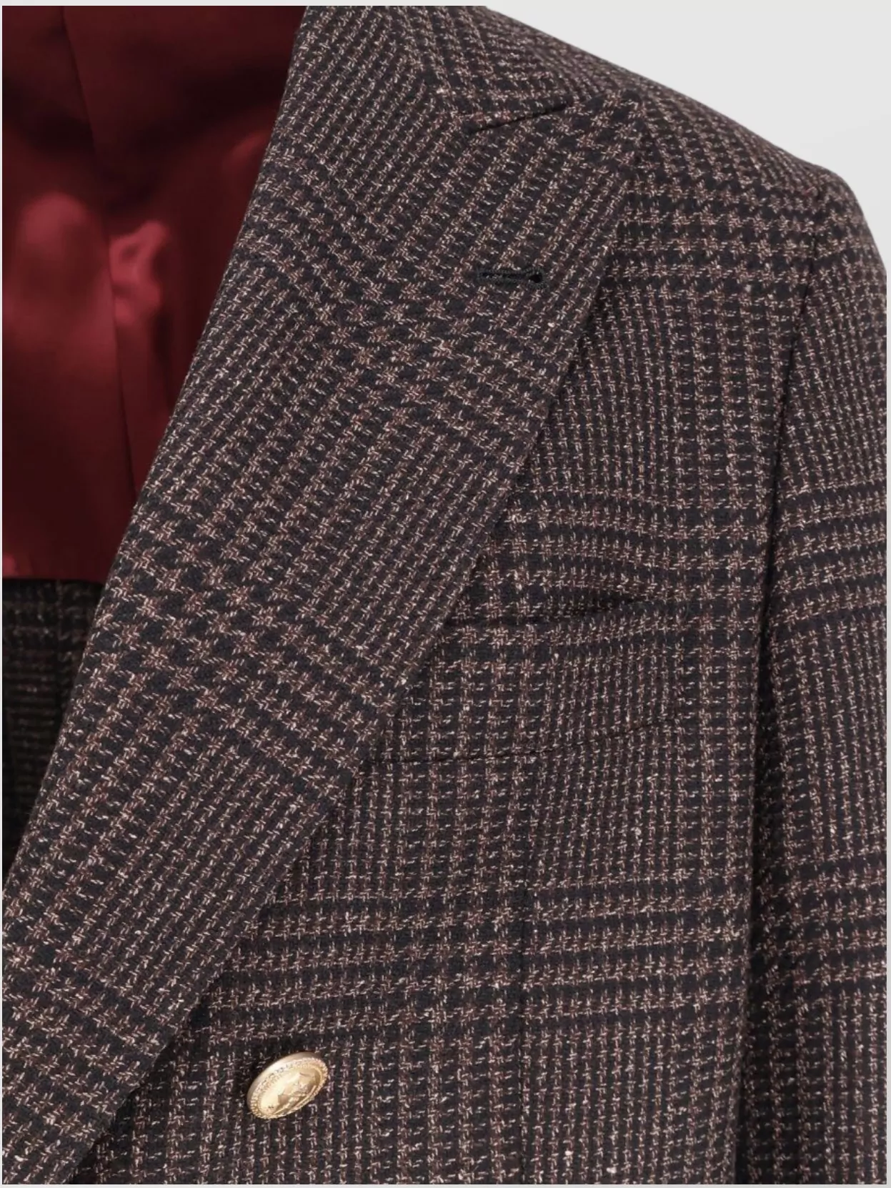 Brunello Cucinelli Wool Blend Blazer With Prince Of Wales Pattern