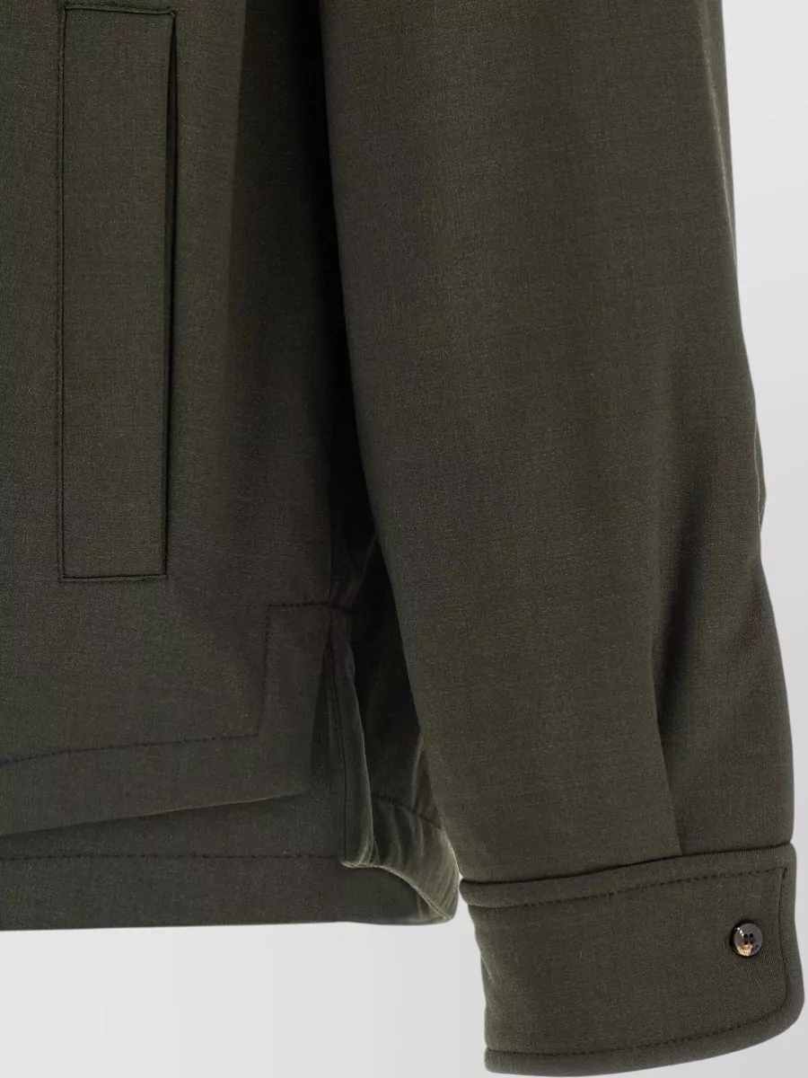 Jacquemus Virgin Wool Padded Asymmetric Long-Sleeve Shirt Jacket