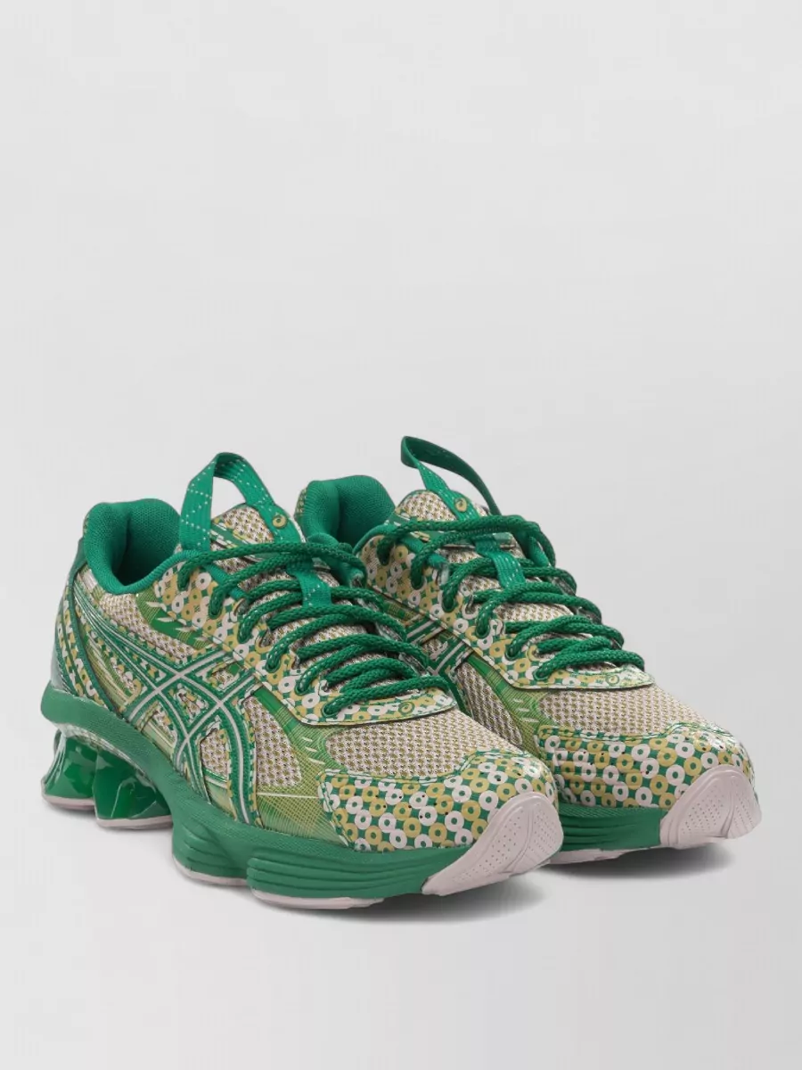 Asics synthetic leather us7-s gel-kinetic fluent low-top sneakers
