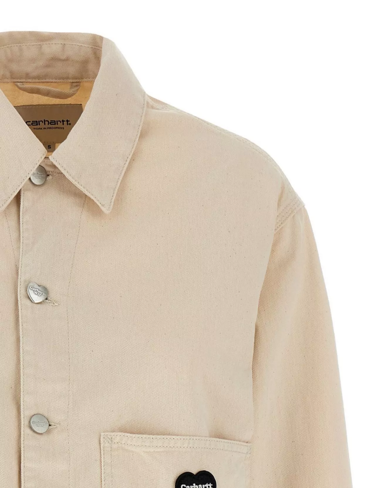 Carhartt Collared Long Sleeves Jacket With Front Pockets In Neutral