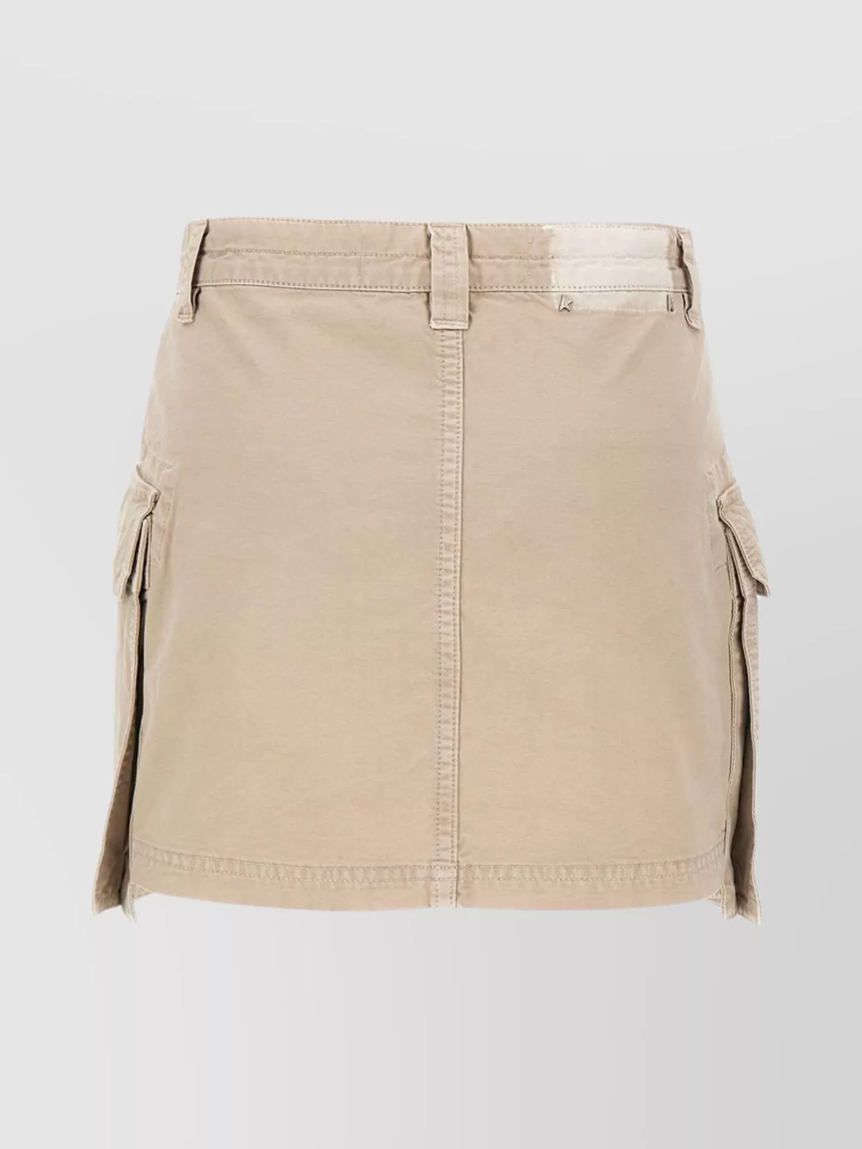 Shop Golden Goose "utility" Cotton Mini Skirt