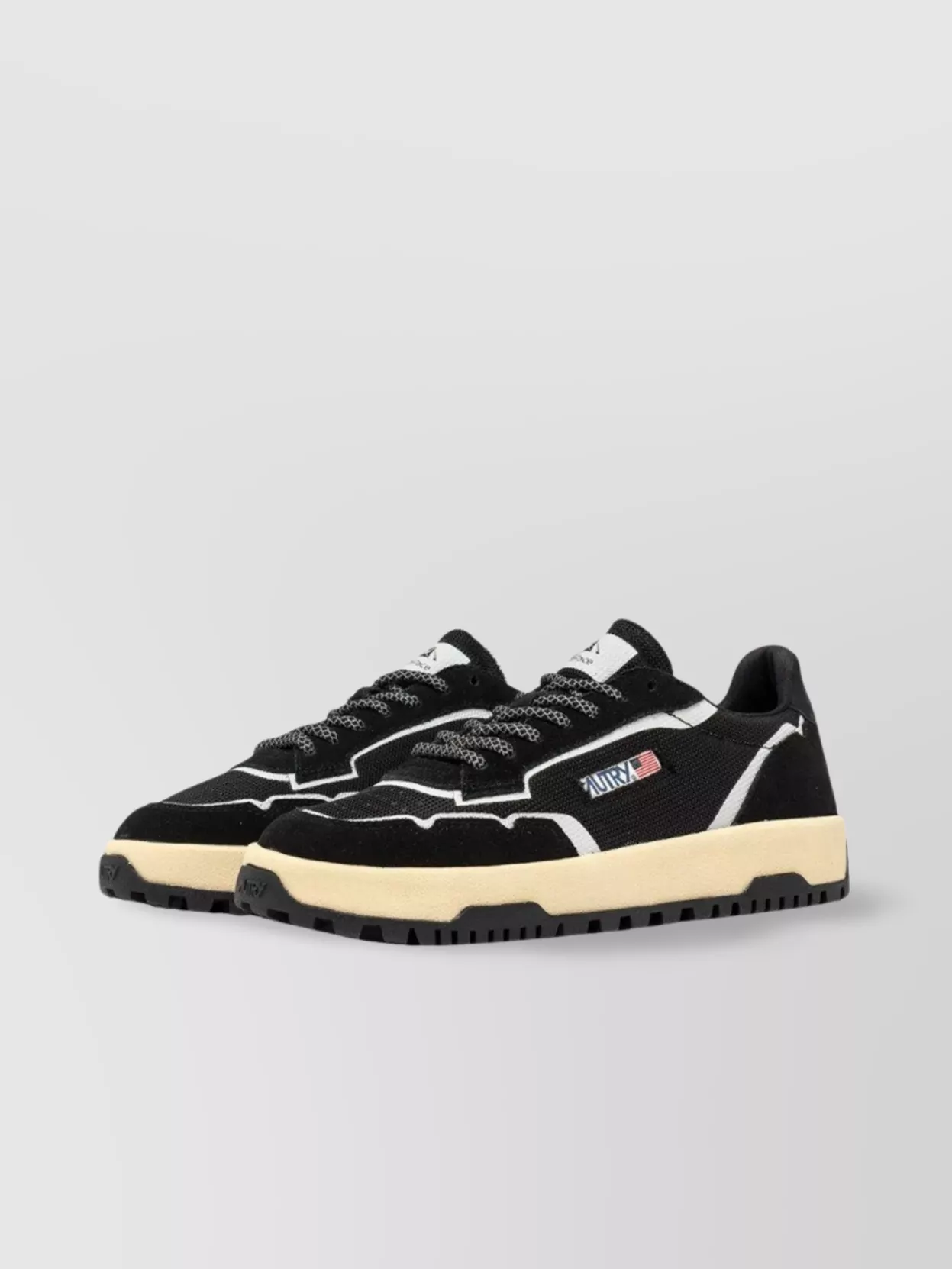 Autry Mesh And Suede Low-Top Sneakers